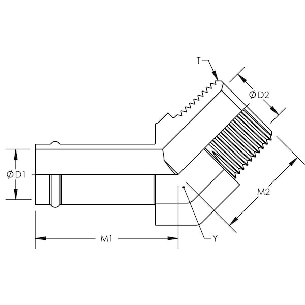 Hose Barb To Male Pipe 45° Elbow Hose Connector